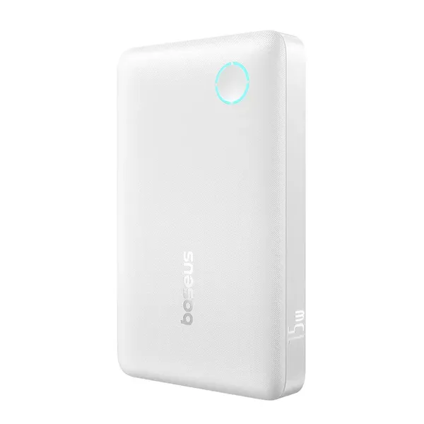 Powerbank Baseus EnerFill FP11 10000mAh 15W z białym kablem USB-C 20V/3A 30cm - biały