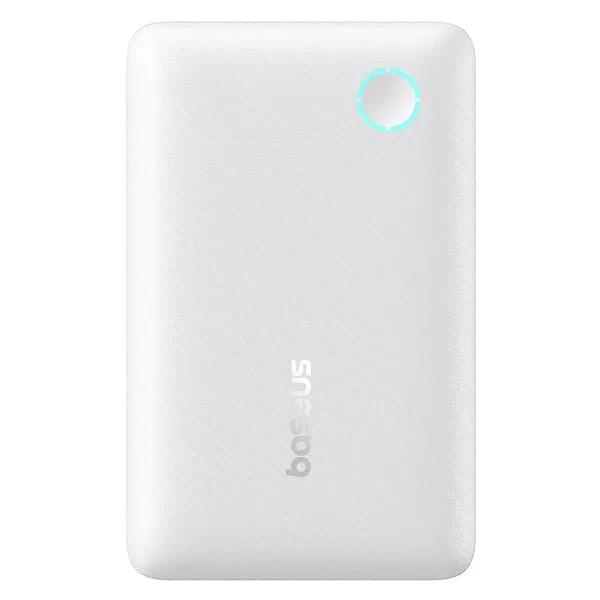 Powerbank Baseus EnerFill FP11 10000mAh 15W z białym kablem USB-C 20V/3A 30cm - biały