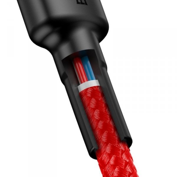 Kabel Baseus CATKLF-G09 USB-C - USB-C PD QC 60W 3A 480Mb/s 1m - czerwony
