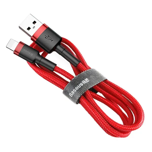 Kabel Baseus Cafule USB-A / Lightning 2A QC 3.0 3 m - czerwony