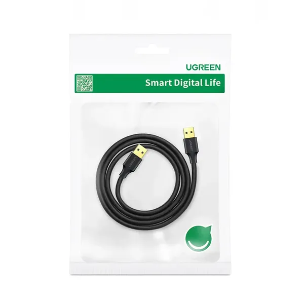Kabel Ugreen US128 10370 USB-A 3.0 / USB-A 3.0 5Gb/s 1m - czarny