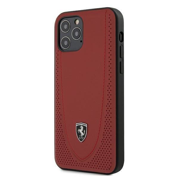 Etui Ferrari Off Track Perforated na iPhone 12 / iPhone 12 Pro - czerwone