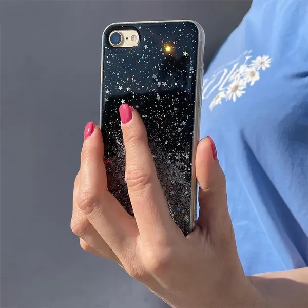 Wozinsky Star Glitter błyszczące etui pokrowiec z brokatem Samsung Galaxy M51 czarny