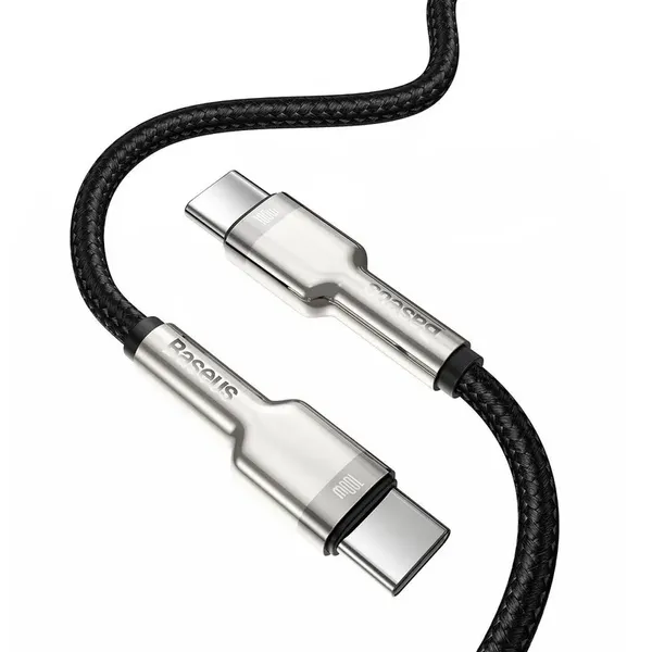 Kabel Baseus Cafule Series Metal Data USB-C / USB-C PD QC SCP 100W 5A 2 m - czarny