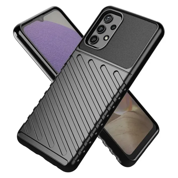 Thunder Case elastyczne pancerne etui pokrowiec Samsung Galaxy A72 4G czarny