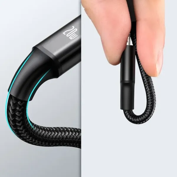 Kabel Baseus Rapid Series 3w1 USB-C - USB-C / Lightning / micro USB 20W PD 1.5m - zielony