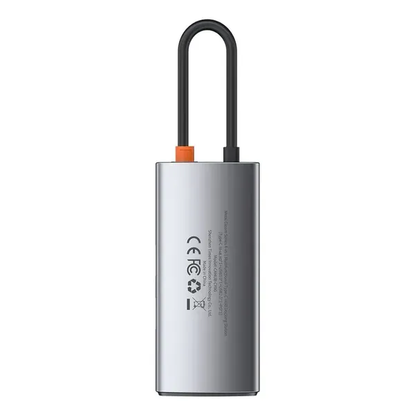 Baseus Metal Gleam 4w1 wielofunkcyjny HUB USB Typ C - USB Typ C Power Delivery 100 W / HDMI 4K 30 Hz / USB 3.2 Gen 1 / USB 2.0 (