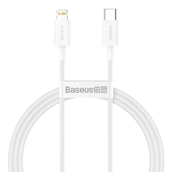 Kabel Baseus CATLYS-A02 Lightning - USB-C PD 20W 480Mb/s 1m - biały