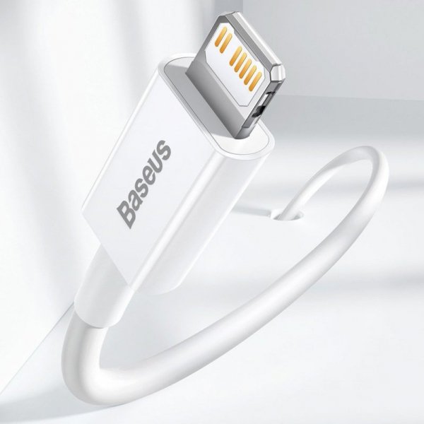 Kabel Baseus CATLYS-A02 Lightning - USB-C PD 20W 480Mb/s 1m - biały