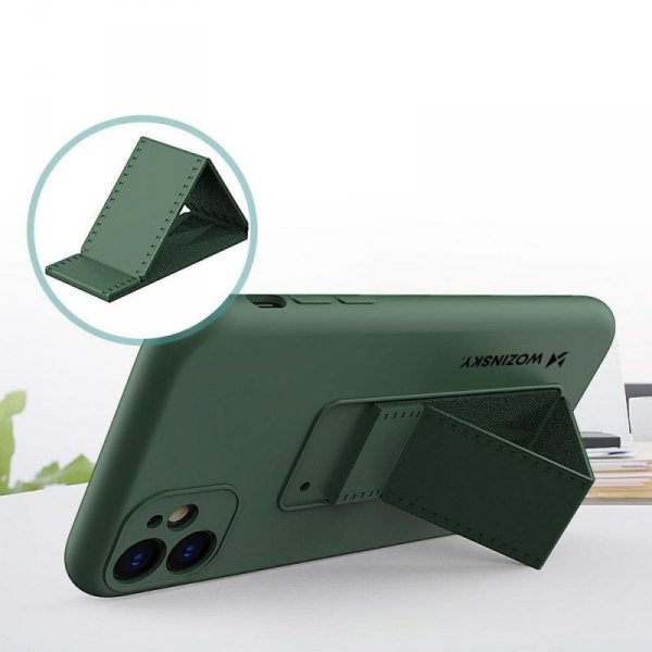 Wozinsky Kickstand Case silikonowe etui z podstawką iPhone 11 Pro Max jasnoniebieskie