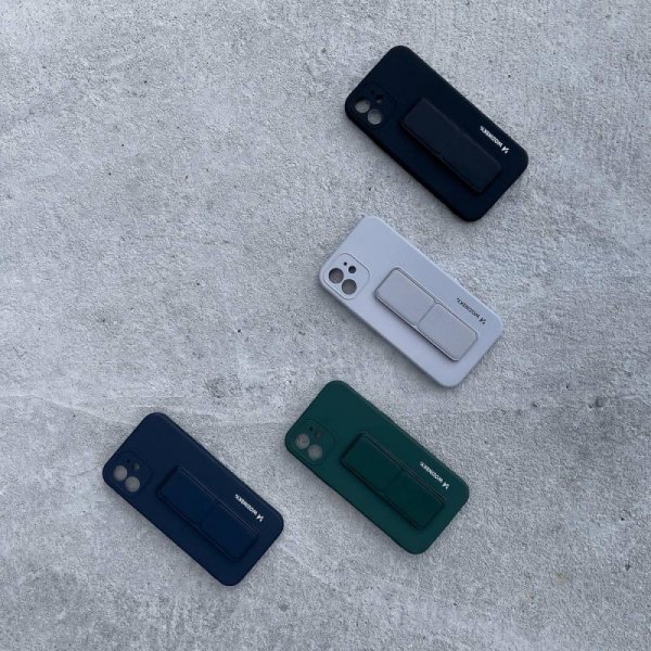 Wozinsky Kickstand Case silikonowe etui z podstawką etui Samsung Galaxy S21+ 5G jasnoniebieskie