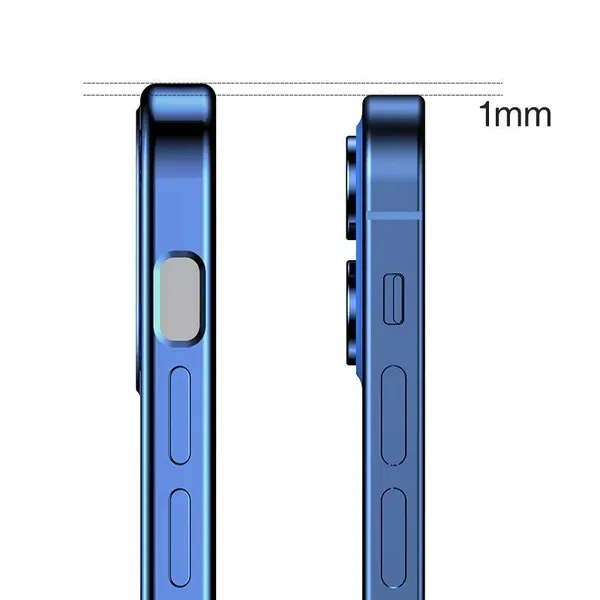 Joyroom New Beauty Series ultra cienkie przezroczyste etui z metaliczną ramką do iPhone 12 Pro Max złoty (JR-BP744)