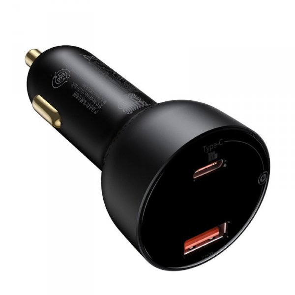 Baseus Superme szybka ładowarka samochodowa USB / USB Typ C 100W PPS Quick Charge Power Delivery czarny (CCZX-01)