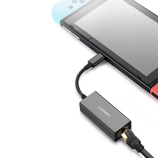 Ugreen zewnętrzna karta sieciowa  RJ45 - USB Typ C (1000 Mbps/ 1 Gbps )Gigabit Ethernet szary (CM199)