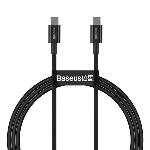 Kabel Baseus CATYS-B01 USB-C - USB-C PD QC FCP 100W 5A 480Mb/s 1m - czarny