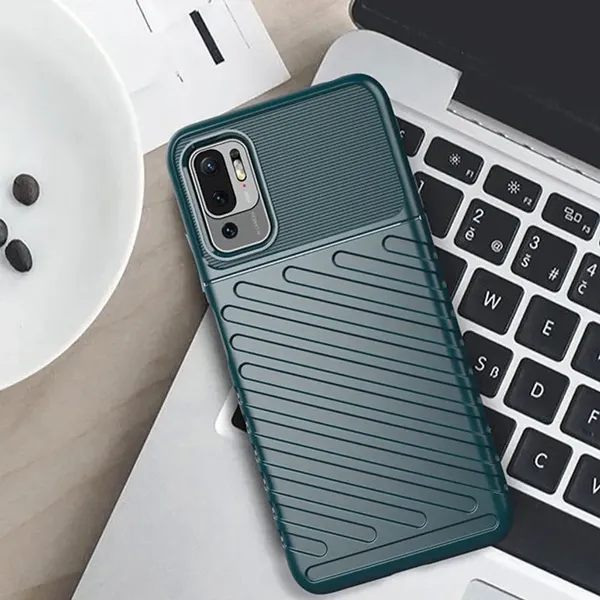 Thunder Case elastyczne pancerne etui pokrowiec Xiaomi Redmi Note 10 5G / Poco M3 Pro czarny