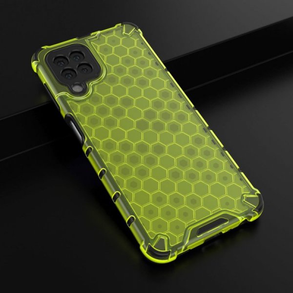 Honeycomb etui pancerny pokrowiec z żelową ramką Samsung Galaxy A22 4G zielony