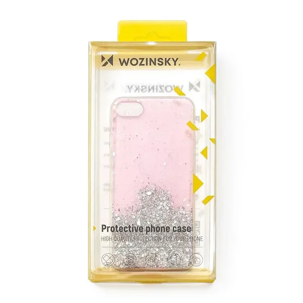 Wozinsky Star Glitter błyszczące etui pokrowiec z brokatem Samsung Galaxy A22 4G różowy