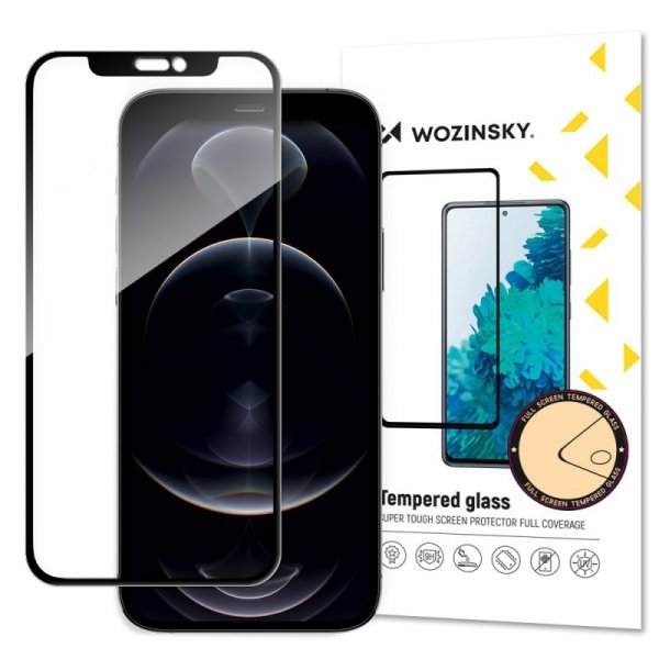 Wozinsky super wytrzymałe szkło hartowane Full Glue na cały ekran z ramką Case Friendly iPhone 16e / 14 / 13 Pro / iPhone 13 cza