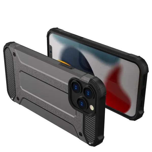 Hybrid Armor pancerne hybrydowe etui pokrowiec iPhone 13 Pro złoty