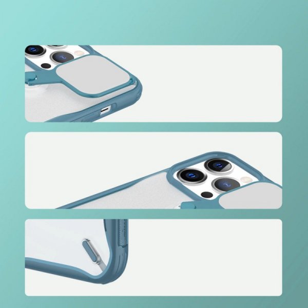 Nillkin Cyclops Case wytrzymałe etui z osłoną na aparat i składaną podstawką iPhone 13 Pro Max czarny