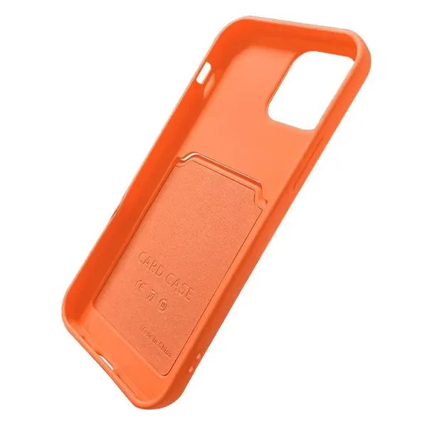 Card Case silikonowe etui portfel z kieszonką na kartę dokumenty do Samsung Galaxy A22 4G granatowy
