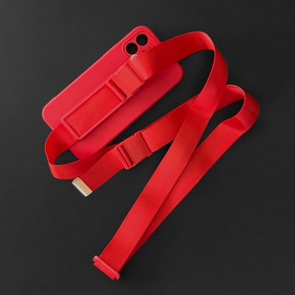 Rope case żelowe etui ze smyczą łańcuszkiem torebka smycz Xiaomi Redmi Note 10 / Redmi Note 10S żółty