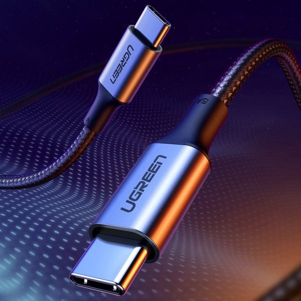 Kabel Ugreen US316 USB-C - USB-C PD QC FCP 100W 5A 480Mb/s 3m - szary
