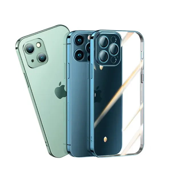 Joyroom Chery Mirror Case etui pokrowiec do iPhone 13 obudowa z metaliczną ramką niebieski (JR-BP907 royal blue)