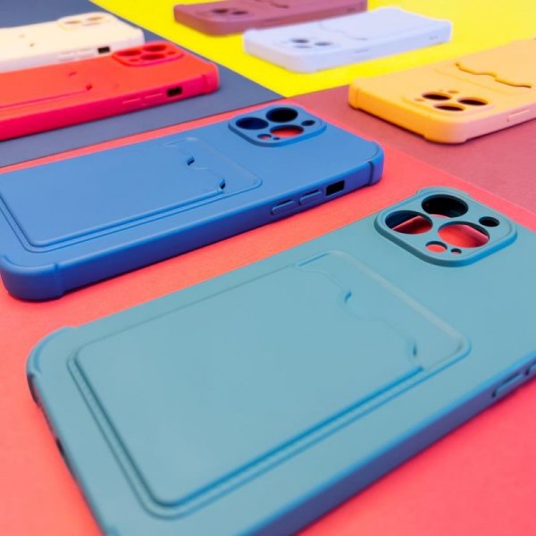 Card Armor Case etui pokrowiec do Xiaomi Redmi 10X 4G / Xiaomi Redmi Note 9 portfel na kartę silikonowe pancerne etui Air Bag cz