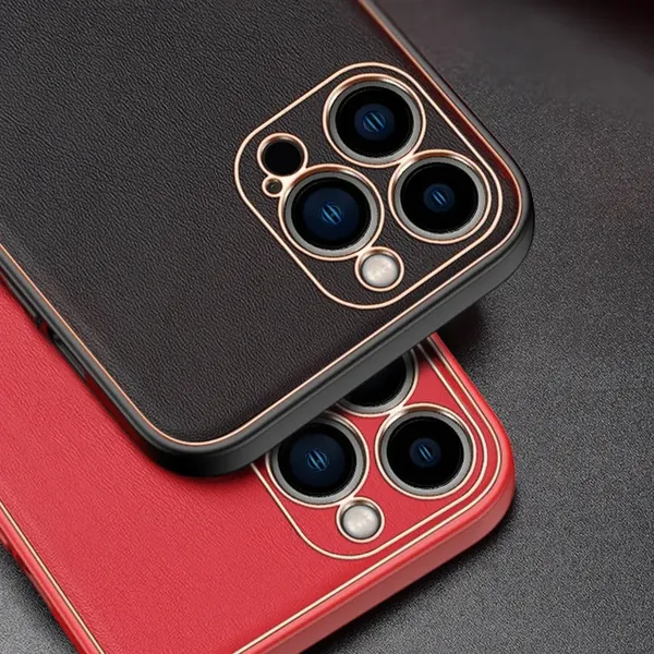 Dux Ducis Yolo eleganckie etui pokrowiec ze skóry ekologicznej iPhone 13 Pro czerwony