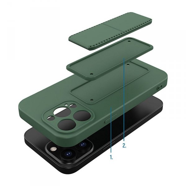 Wozinsky Kickstand Case silikonowe etui z podstawką iPhone 13 mini miętowe