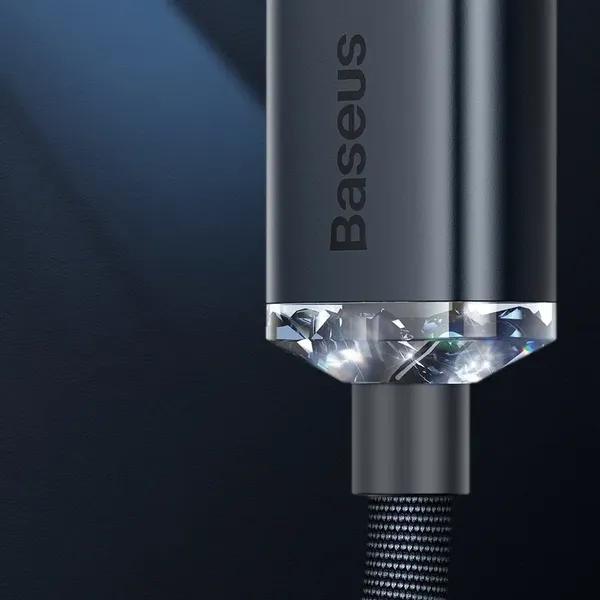 Baseus Crystal Shine Series kabel przewód USB do szybkiego ładowania i transferu danych USB Typ A - Lightning 2,4A 1,2m czarny (