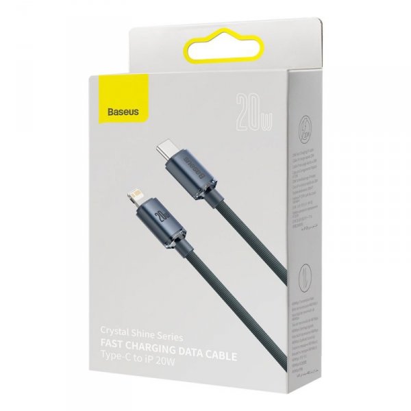 Kabel Baseus CAJY000201 Lightning - USB-C PD QC 20W 480Mb/s 1,2m - czarny