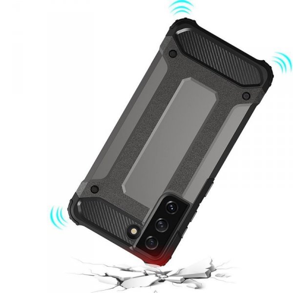 Hybrid Armor pancerne hybrydowe etui pokrowiec Samsung Galaxy S22 Ultra czarny