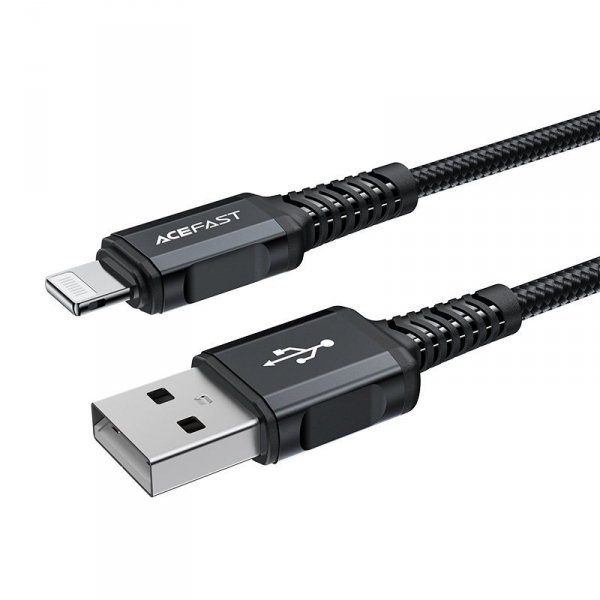 Acefast kabel MFI USB - Lightning 1,8m, 2,4A czarny (C4-02 A Black)