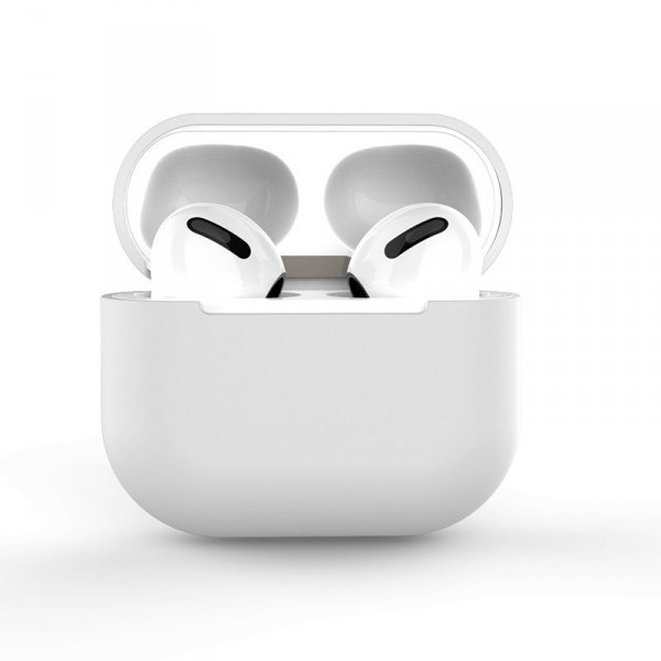 Etui do AirPods Pro silikonowy miękki pokrowiec na słuchawki biały (case C)