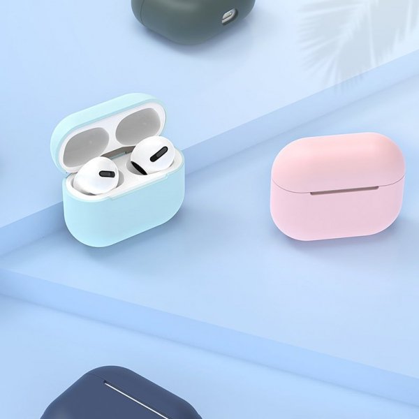 Etui do AirPods Pro silikonowy miękki pokrowiec na słuchawki czarny (case C)
