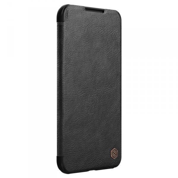 Nillkin Qin Leather Pro Case etui do Samsung Galaxy S22+ (S22 Plus) osłona na aparat kabura pokrowiec obudowa z klapką czarny