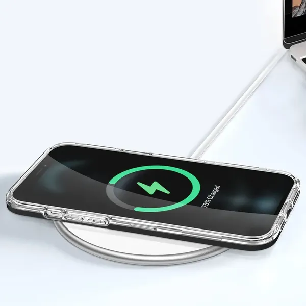 Clear 3in1 etui do iPhone 12 Pro Max żelowy pokrowiec z ramką czarny