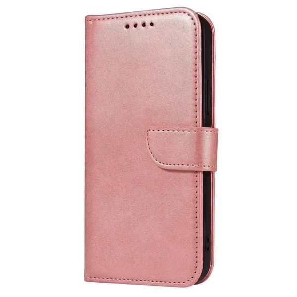 Magnet Case elegancki futerał etui pokrowiec z klapką i funkcją podstawki Poco M4 Pro 5G różowy