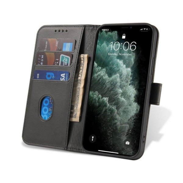Magnet Case elegancki futerał etui pokrowiec z klapką i funkcją podstawki Samsung Galaxy A13 5G czarny