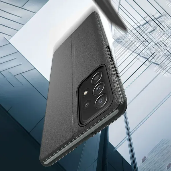 Eco Leather View Case elegancki futerał etui z klapką i funkcją podstawki Samsung Galaxy A53 5G czarny