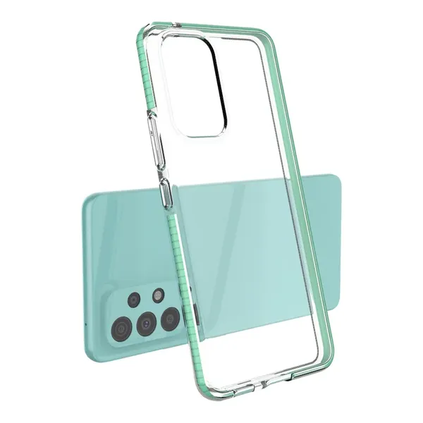 Spring Case pokrowiec żelowe etui z kolorową ramką do Samsung Galaxy A73 jasnoróżowy
