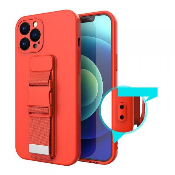 Rope Case silikonowe etui ze smyczą torebka smycz pasek do Xiaomi Poco M4 Pro 5G granatowy