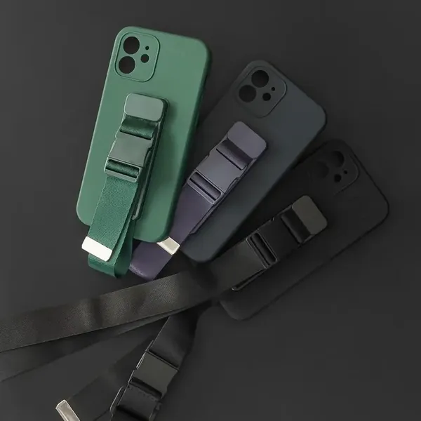 Rope Case silikonowe etui ze smyczą torebka smycz pasek do Samsung Galaxy A13 5G czerwony