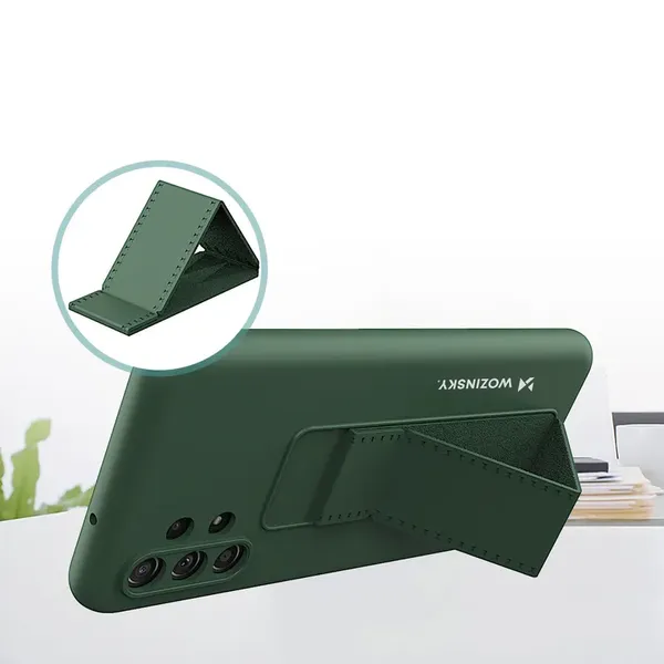 Wozinsky Kickstand Case silikonowe etui z podstawką etui Xiaomi Redmi Note 11 Pro czarne