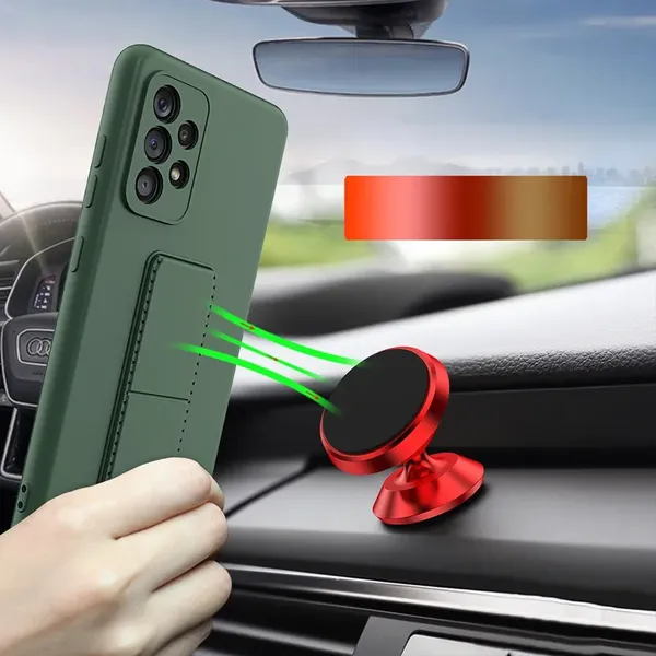 Wozinsky Kickstand Case silikonowe etui z podstawką etui Xiaomi Redmi Note 11 Pro czarne