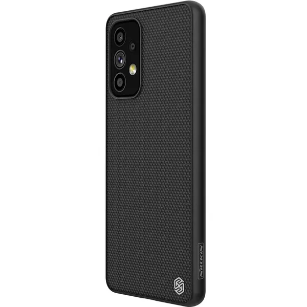 Nillkin Textured Case wytrzymałe wzmocnione etui z żelową ramką i nylonem na tyle Samsung Galaxy A73 czarny