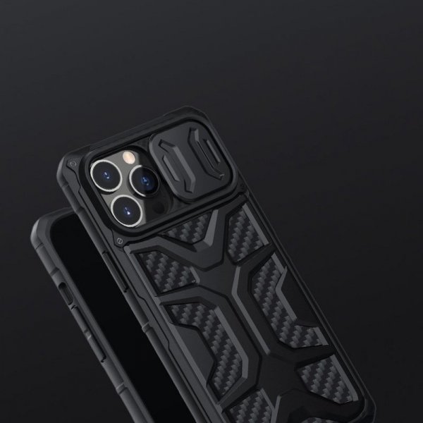 Nillkin Adventurer Case etui do iPhone 13 Pro Max pancerny pokrowiec z osłoną na aparat czarny